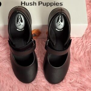 Hush Puppies Kids Black Dress Shoes